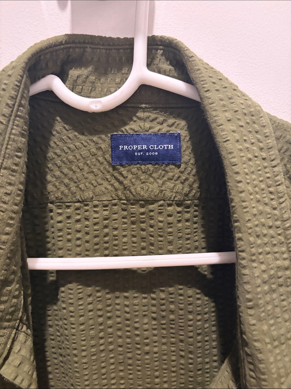 Olive Green Men's proper cloth shirt
